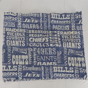 Vintage Bibb Company NFL Window Valance Blue & White 84" x 17" Oilers Redskins